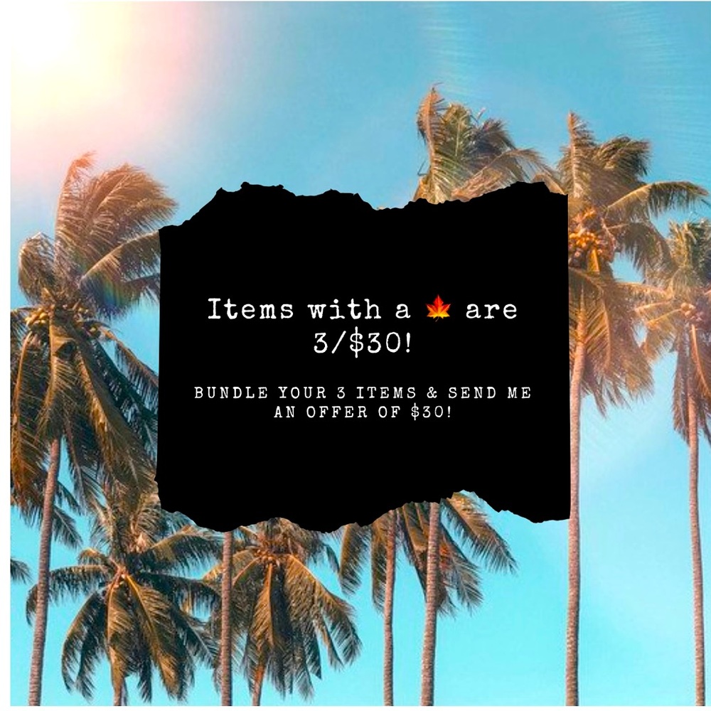 All Items With A 🍁 are 3 for $30!